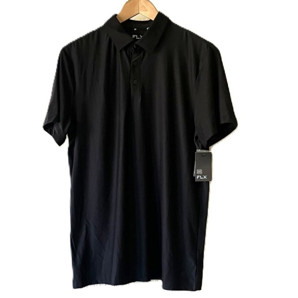 FLX Luxury Soft Polo | Black | Size M | NWT - Picture 2 of 6